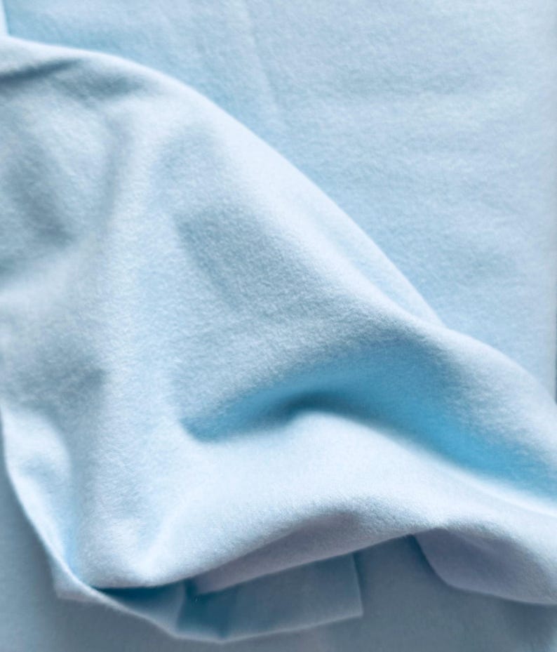 NAVY BLUE FLANNEL Cotton Fabric/ Anti-pill Premium Robert Kaufman Flannel /Sold by 1/4 or 1/2 Yard Quilting Material Christmas, Light Blue image 8