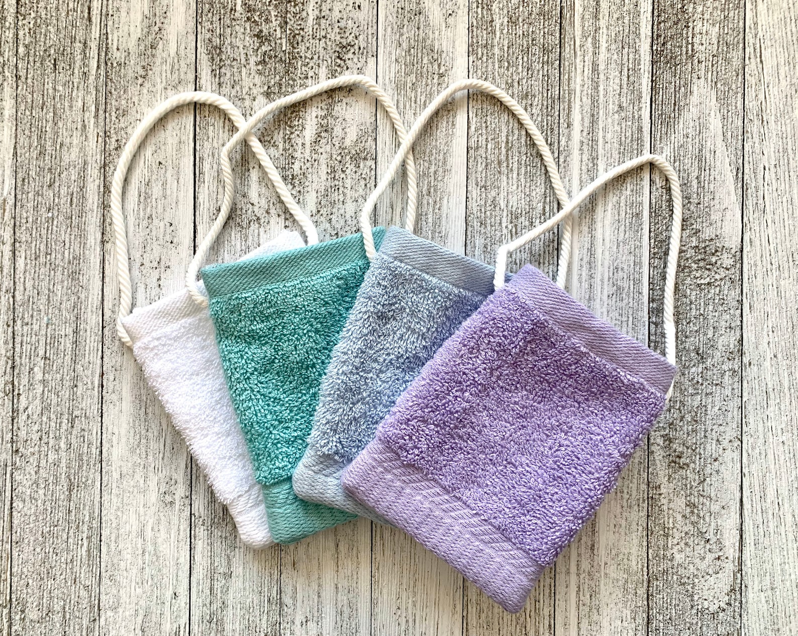 SOAP SAVER BAG Holder Soap Pouch Terry Cloth Cotton blue Etsy