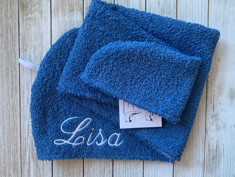 Blue Head Turban Towel Wrap 100 Terry Cloth Cotton Wrap for Etsy