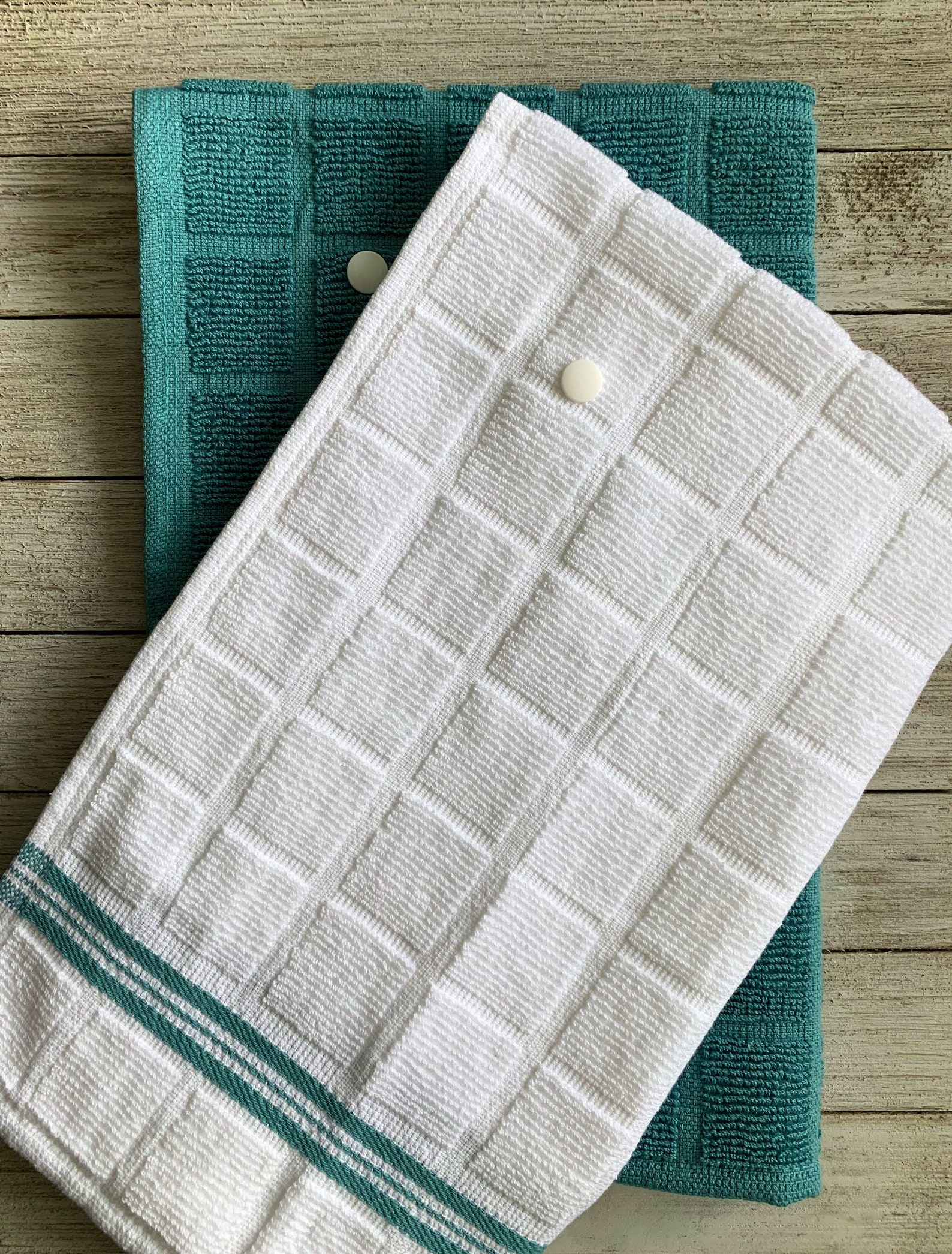 2 Kitchen Hanging Hand Towels 100 Cotton 2 Pack Waffle Etsy