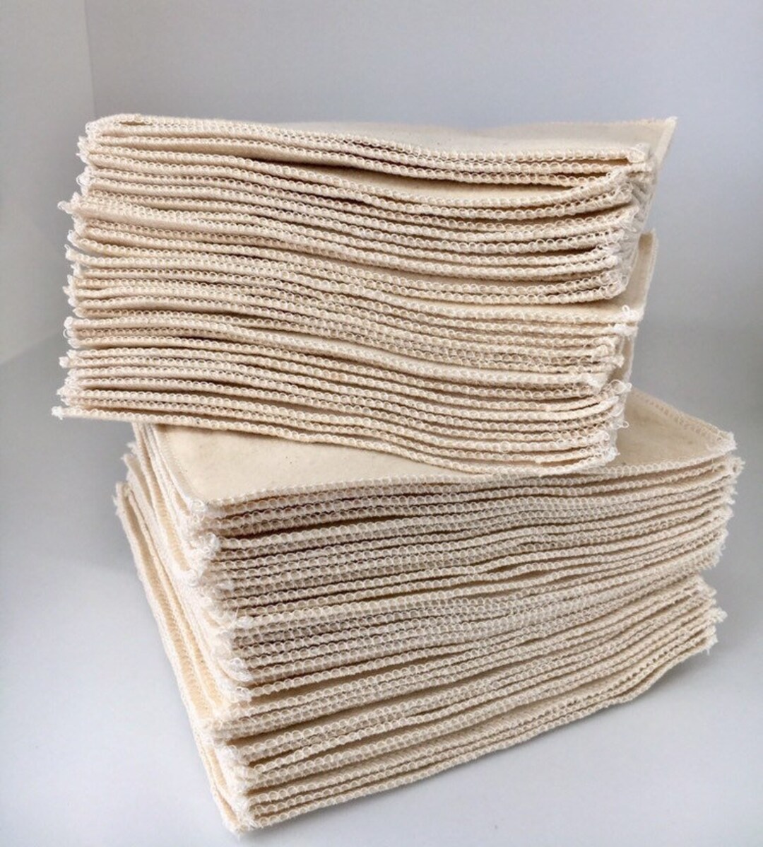 Organic Washable Reusable Toilet Paper 2 Ply Cloth Wipes Natural Cotton Flannel Cloths Bidet ...