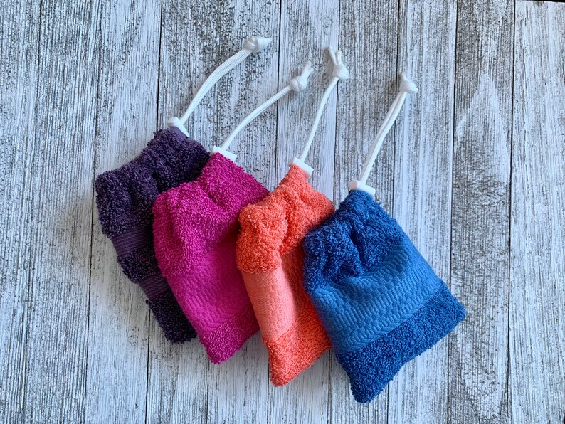 Soap Saver Bag With Drawstring Spa Gift /100 Terry Cloth Etsy