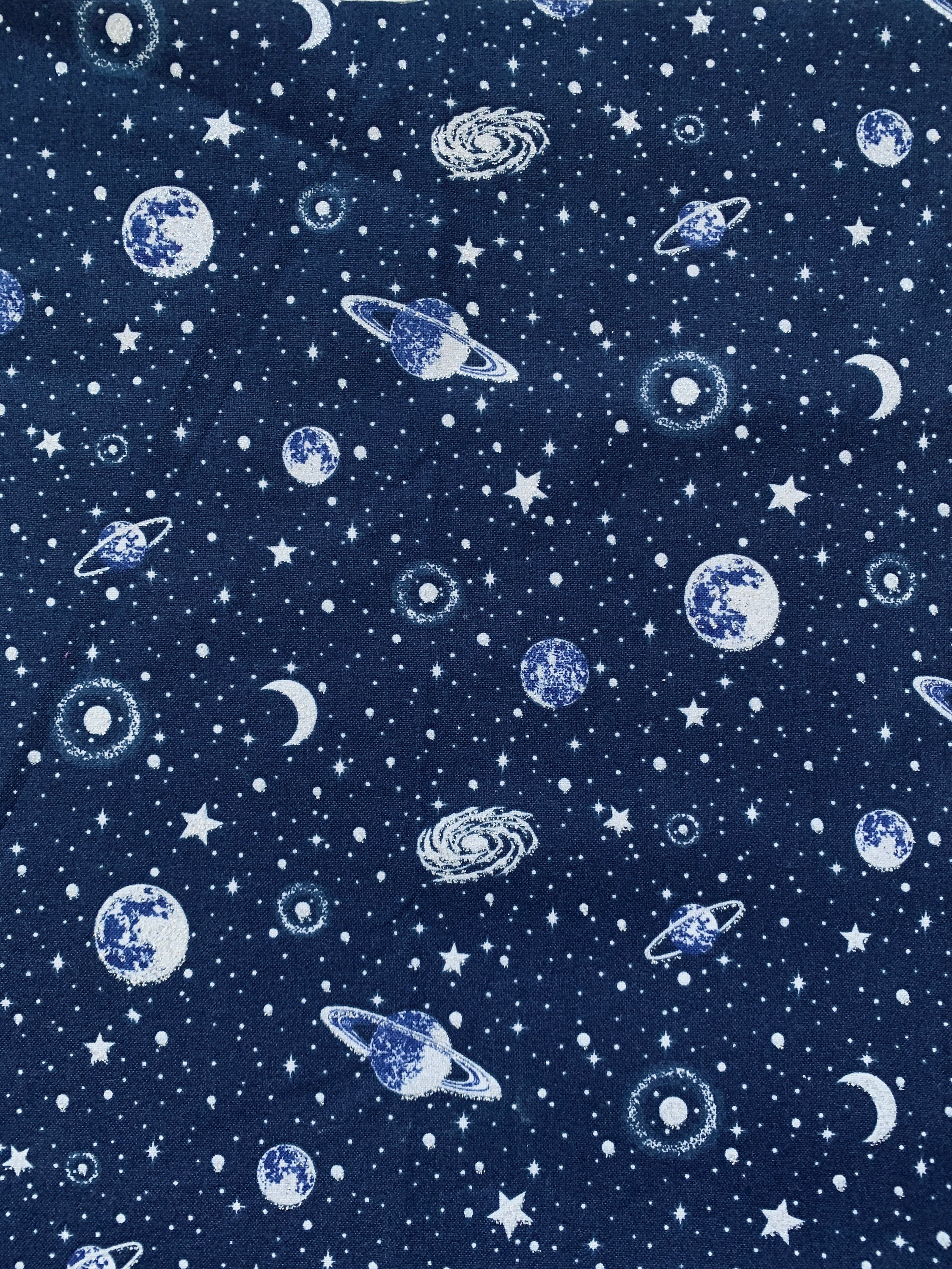 Universe Navy Blue Fabric 100% Cotton Fabric/ Sold by 1/2 Yard - Etsy