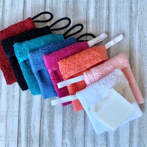 Soap Saver Bag With Drawstring Spa Gift /100 Terry Cloth Etsy