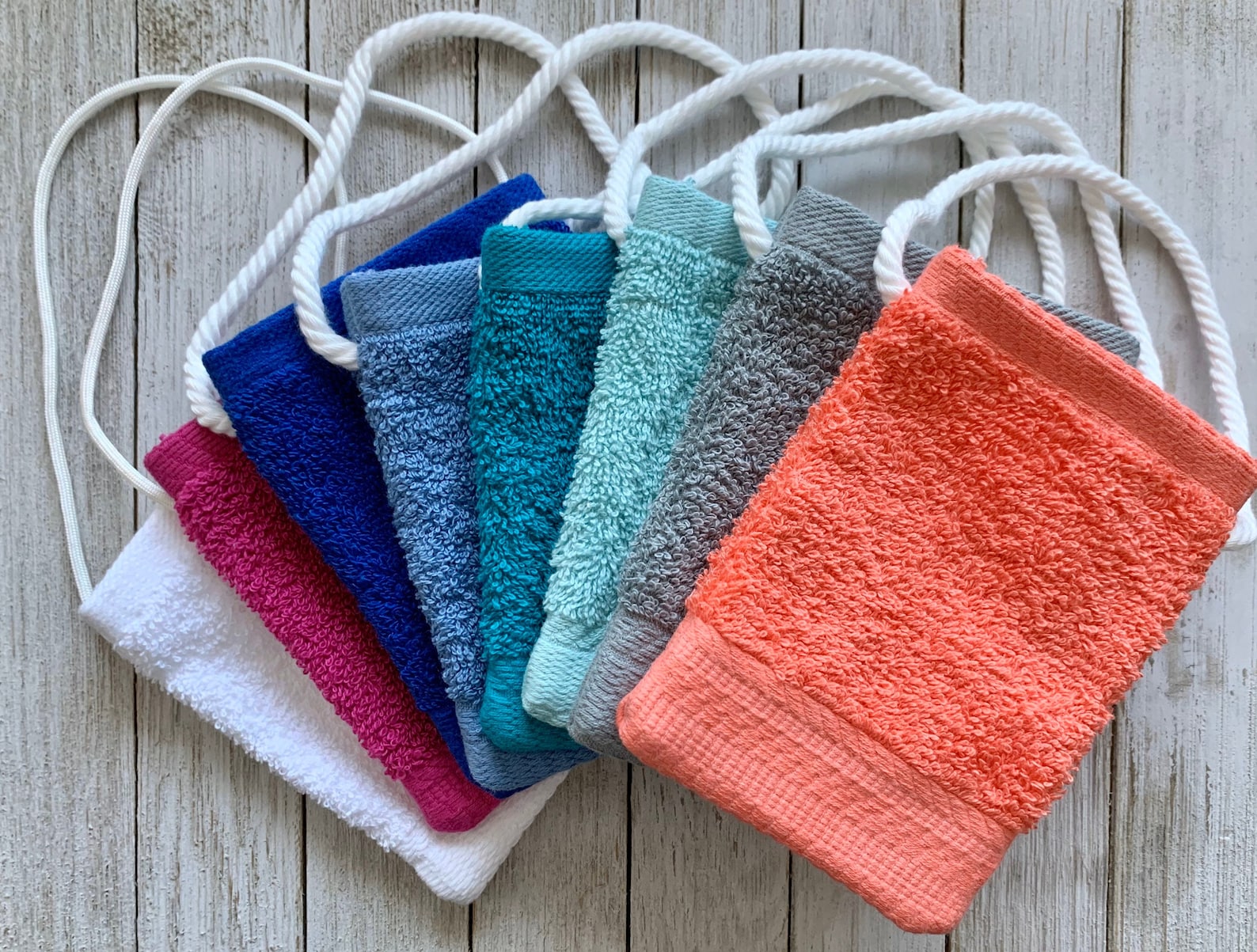 SOAP SAVER BAG Holder Soap Pouch Terry Cloth Cotton blue Etsy