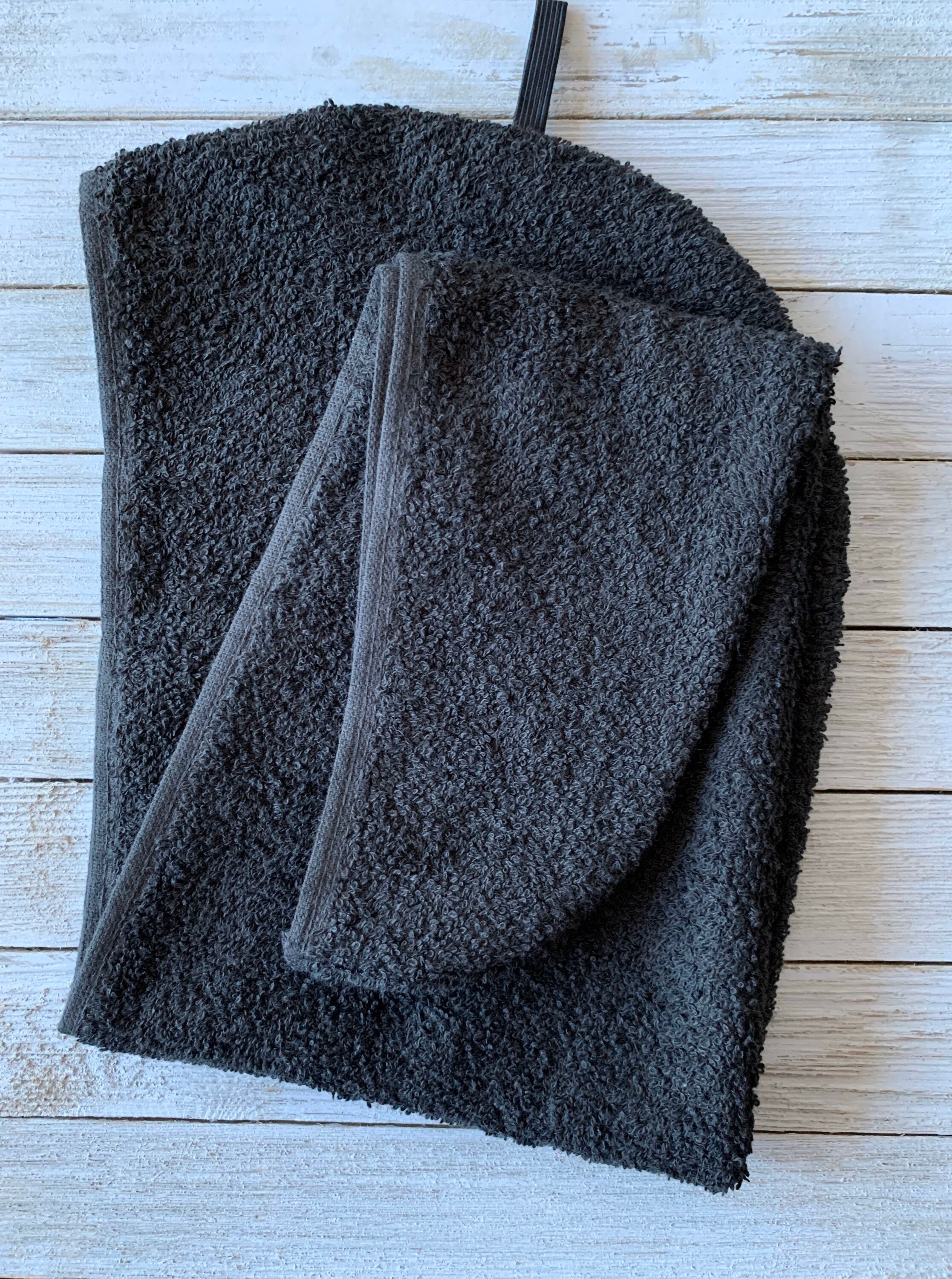 Black Head Turban Towel Wrap 100 Terry Cloth Cotton Wrap Etsy