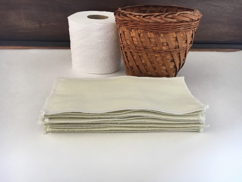 Washable Reusable Toilet Paper 2 Ply Cloth Wipes Ivory Soft Etsy