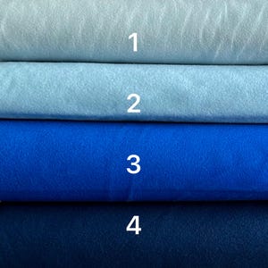 NAVY BLUE FLANNEL Cotton Fabric/ Anti-pill Premium Robert Kaufman Flannel /Sold by 1/4 or 1/2 Yard Quilting Material Christmas, Light Blue image 5