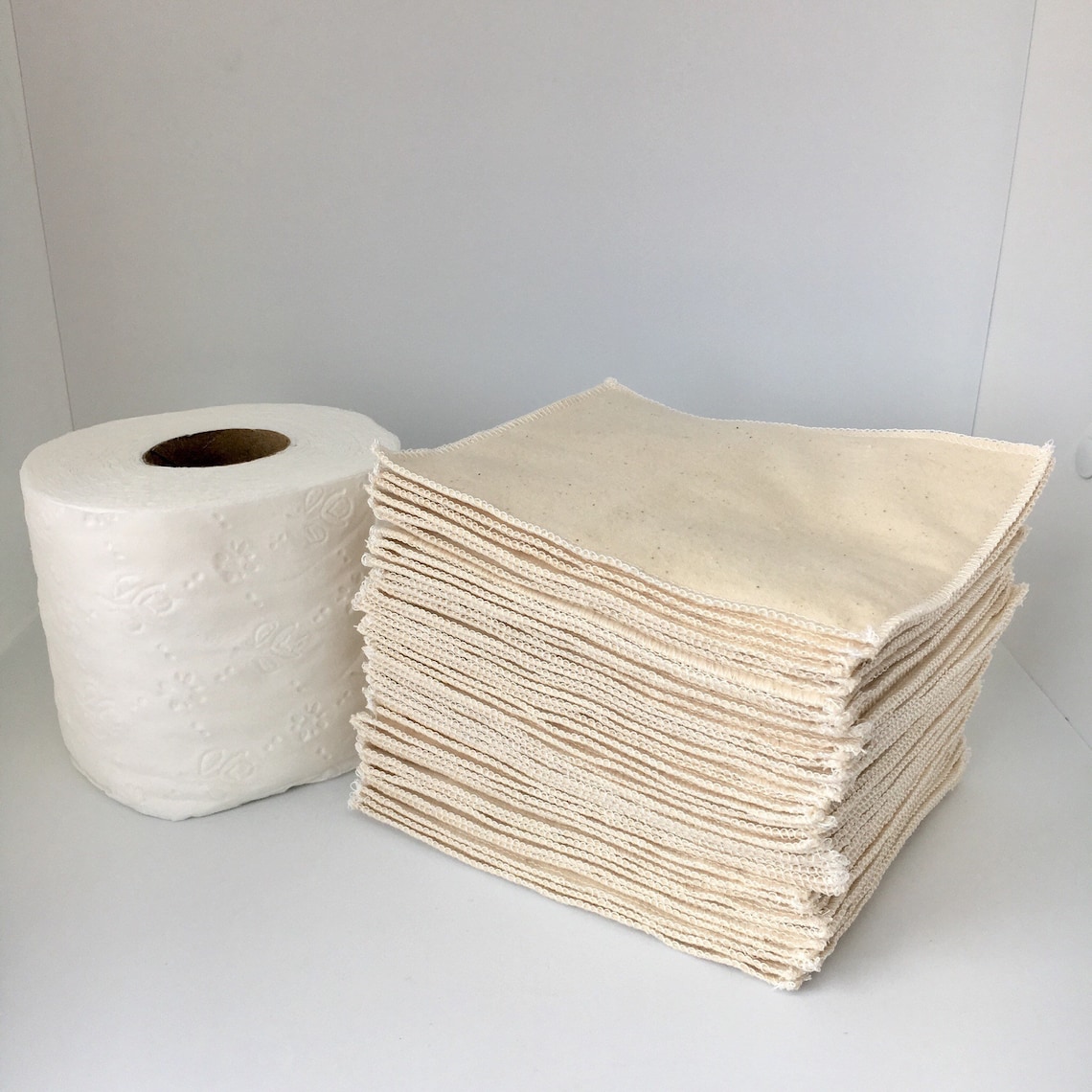 Organic Washable Reusable Toilet Paper 2 Ply Cloth Wipes Etsy