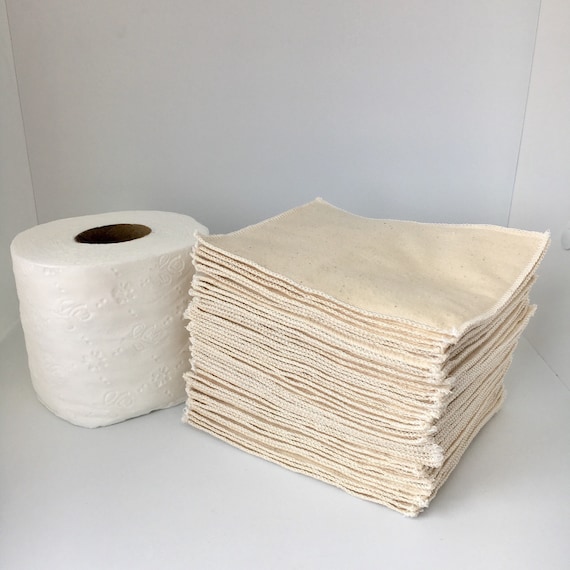 Organic Washable Reusable Toilet Paper 2 Ply Cloth Wipes Etsy