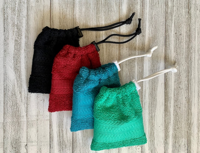 Soap Saver Bag With Drawstring Spa Gift /100 Terry Cloth Etsy