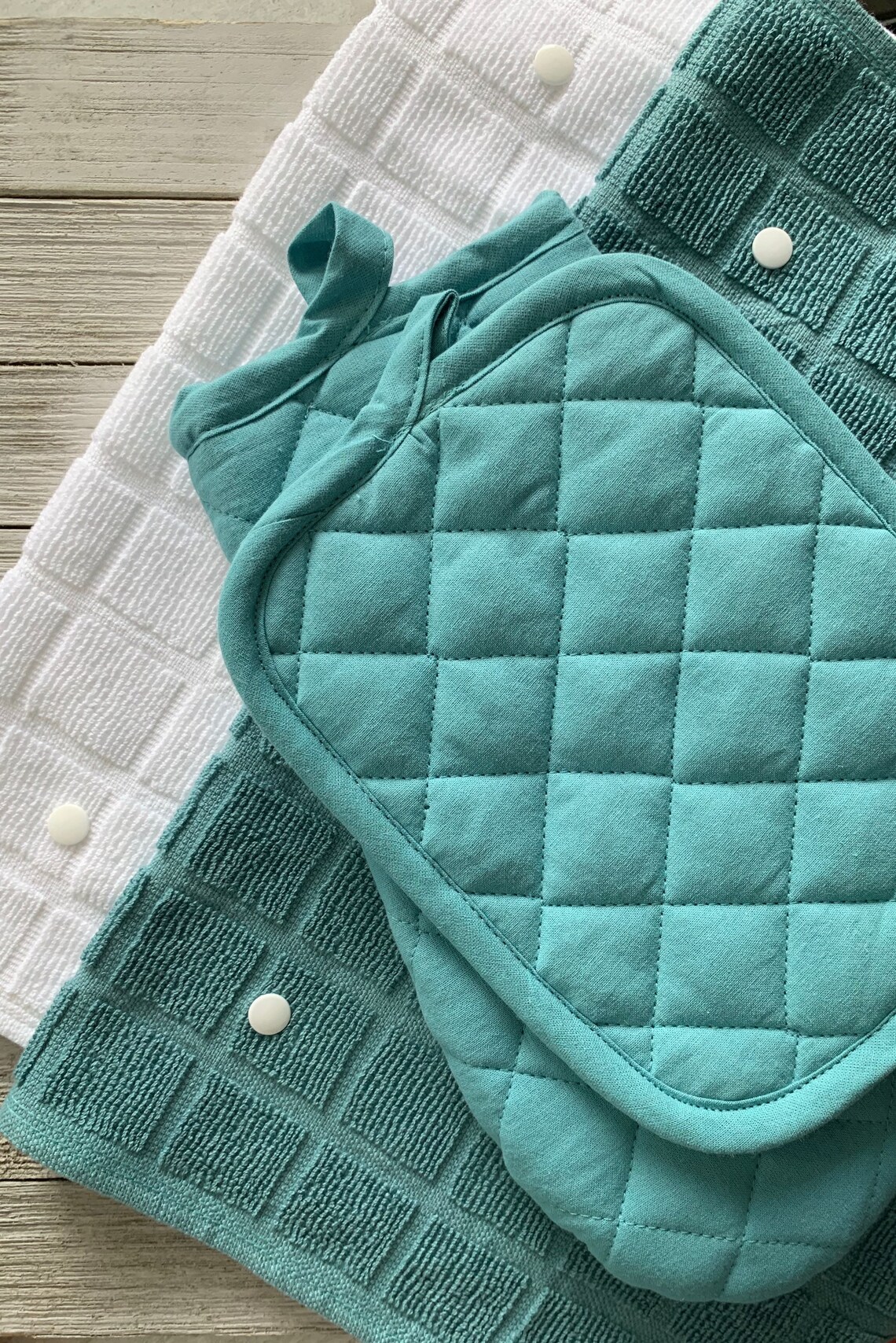 2 Kitchen Hanging Hand Towels 100 Cotton 2 Pack Waffle Etsy