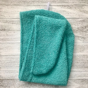 HAIR TOWEL WRAP Head Turban 100% Terry Cloth Cotton Wrap Drying Wet Hair Women Spa Gift Head Wrap Christmas Gift Adult Teen Child Aquamarine
