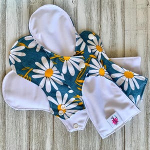 3 CLOTH MENSTRUAL PADS; 6 Sizes 14 Colors; Pantiliners Regular Heavy Overnight! Reusable Pantyliner Zorb Washable, Thin Yet Super Absorbent!