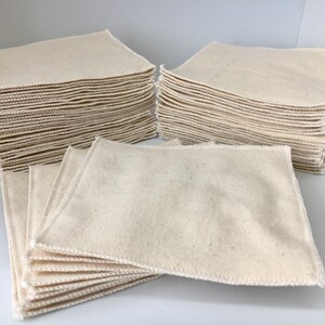 Organic Washable Reusable Toilet Paper 2 Ply Cloth Wipes Natural Cotton Flannel Cloths Bidet Cloths Towels GOTS Certified, Unbleached image 6