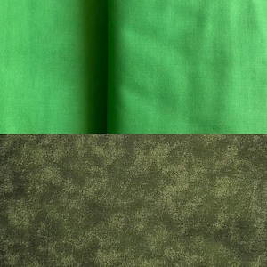 GRASS GREEN 100% Cotton KONA Fabric/ Fabric for Quilts, Clothing, Skirts, Bags, Material Breathable / Sold by 1/2 Yard, Medium Green Khaki