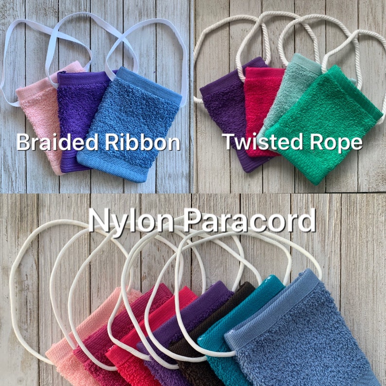 SOAP SAVER BAG Holder Soap Pouch Terry Cloth Cotton blue Etsy