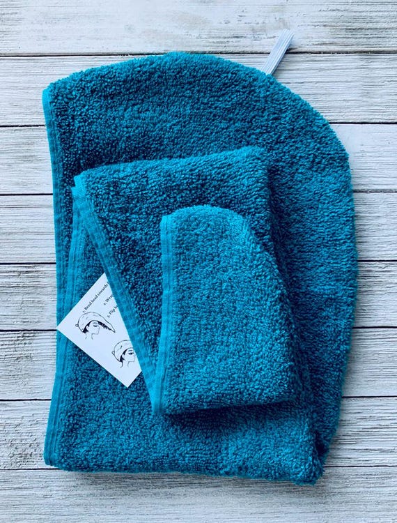 Head Turban Towel Wrap 100 Terry Cloth Cotton Wrap for Drying Wet Hair for Women Spa Gift Hair Towel Christmas Gift Hair Towel Teal Etsy