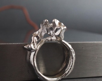 Artisan Silversmith Ring | Sandcasting Silver Ring | Unique Jewellery | Handmade jewelry