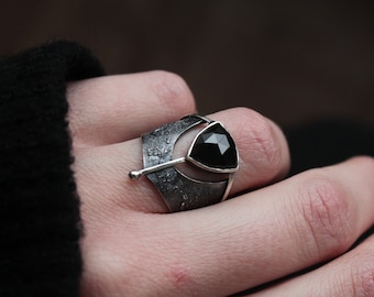【BLACKPURPLE】[silver925] BRIAL CRYSTAL RING Amazon.com: Vintage 925 Sterling Silver Black Gem Ring