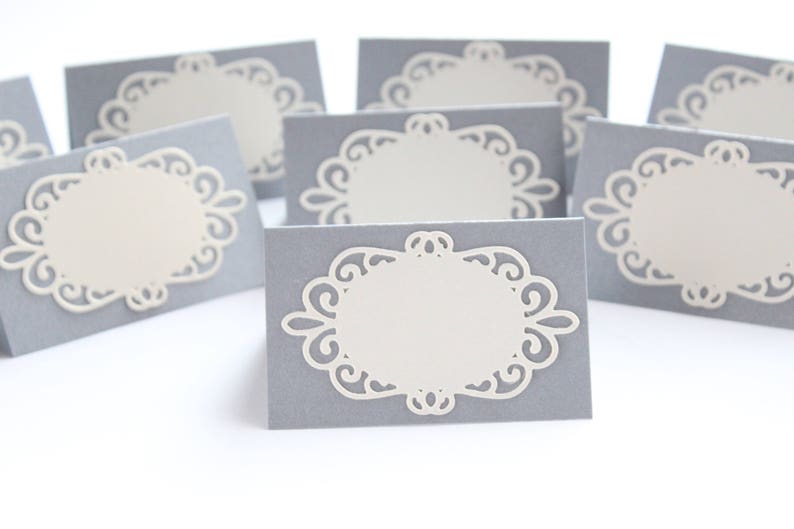 Custom Die Cut Place Cards Wedding Place Cards Wedding Table Etsy