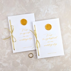 Personalized Vow Books | Vow Books Set of 2 | Wedding Vow Booklet Set | Bride's Vows | Groom's Vows | His & Hers Vows | Cotton Paper