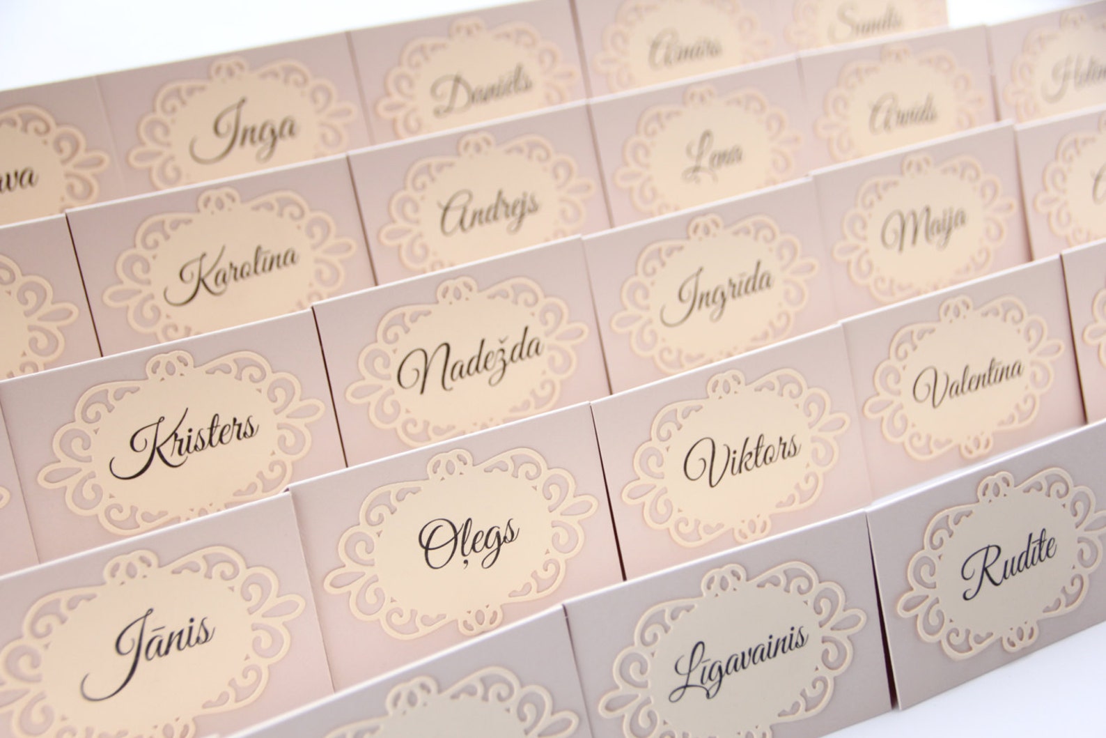 Custom Die Cut Place Cards Wedding Place Cards Wedding Table Etsy