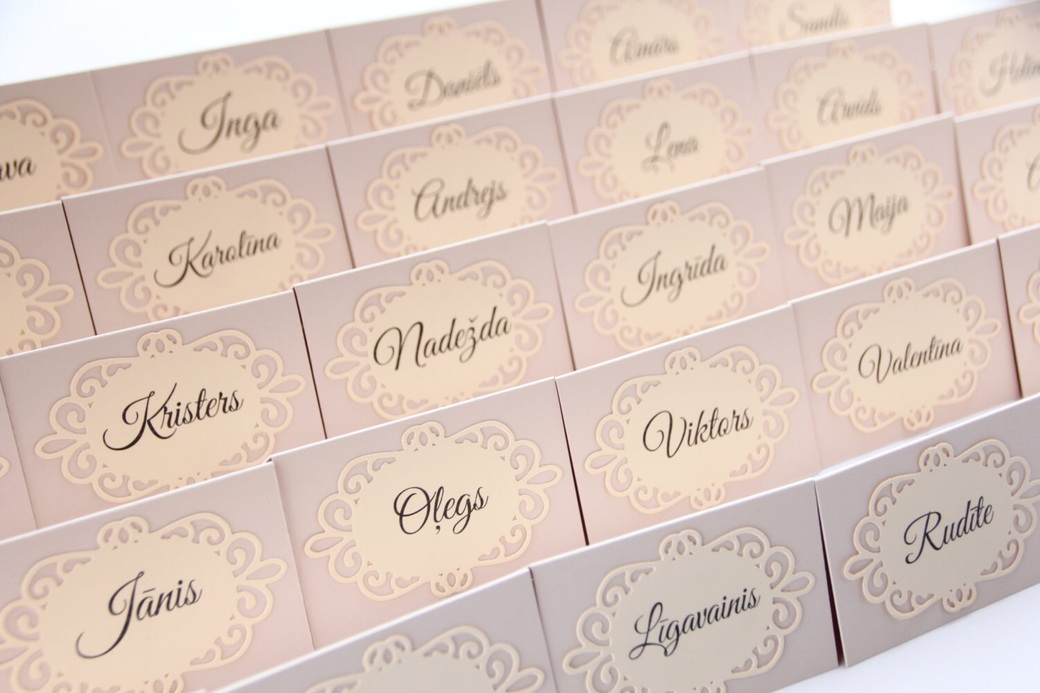 Custom Die Cut Place Cards Wedding Place Cards Wedding Table Etsy