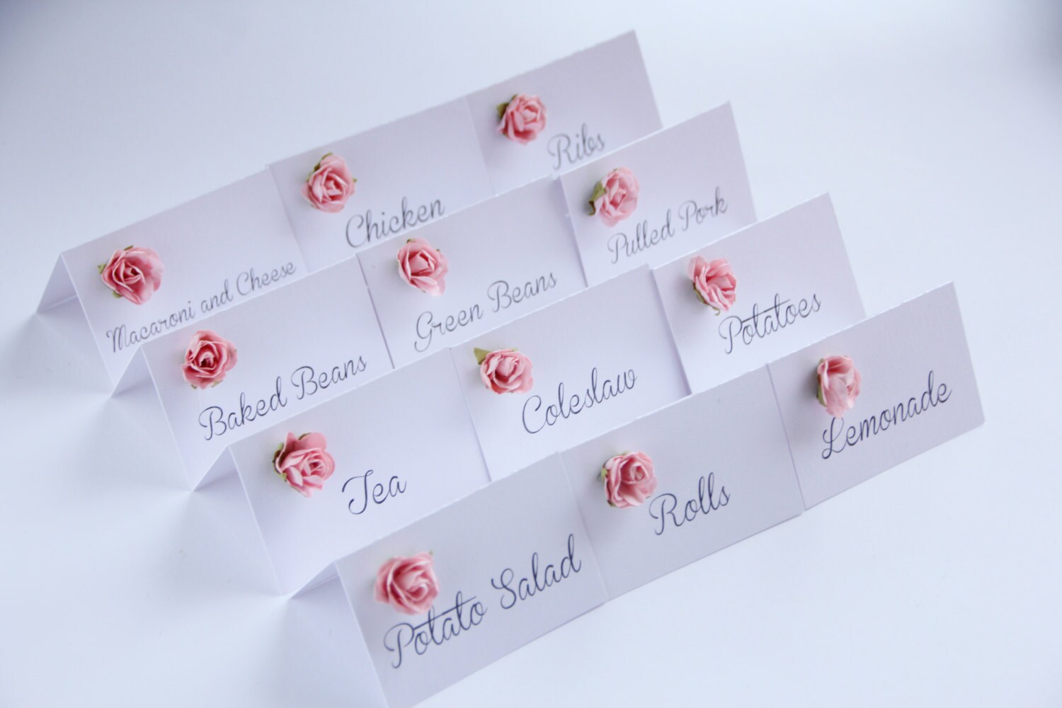 Floral Place Cards Wedding Placement Cards Wedding Place Etsy