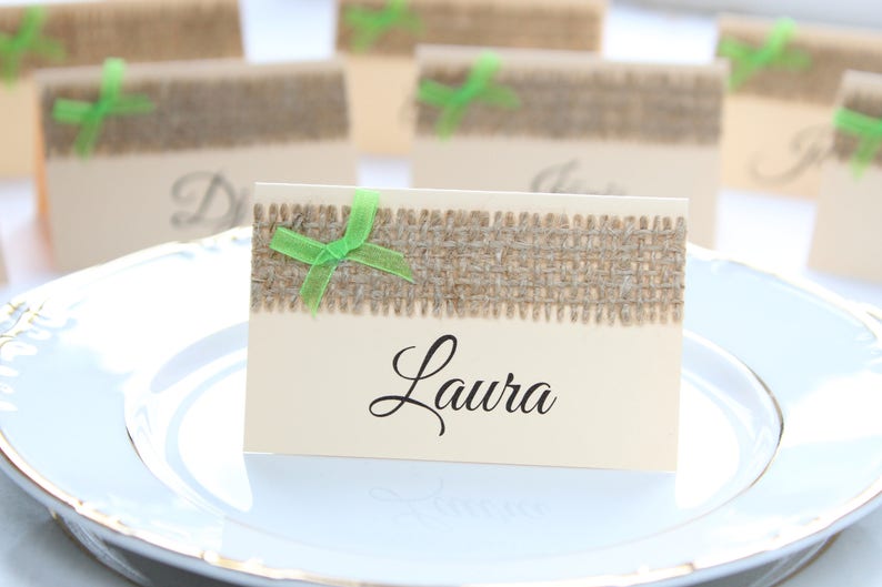 SAMPLE Wedding Place Cards Wedding Placement Cards Rustic Etsy