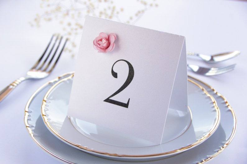 Sample Floral Table Numbers Wedding Table Numbers Paper Etsy