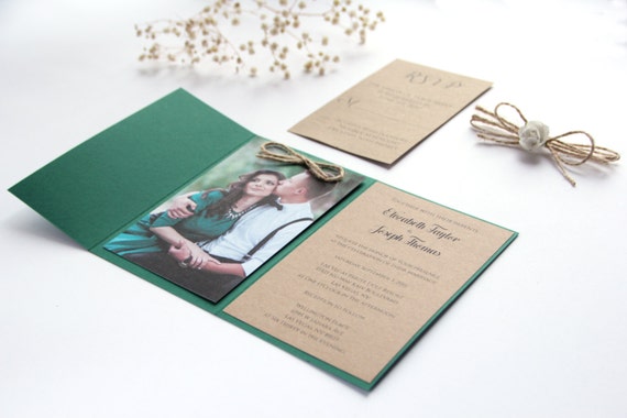 Green Wedding Invitation Sample 7