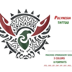 Polynesia tattoo eagle. Machine Embroidery design. Embroidery files. Instant Download. Embroidery digitizing,  for machine embroidery.