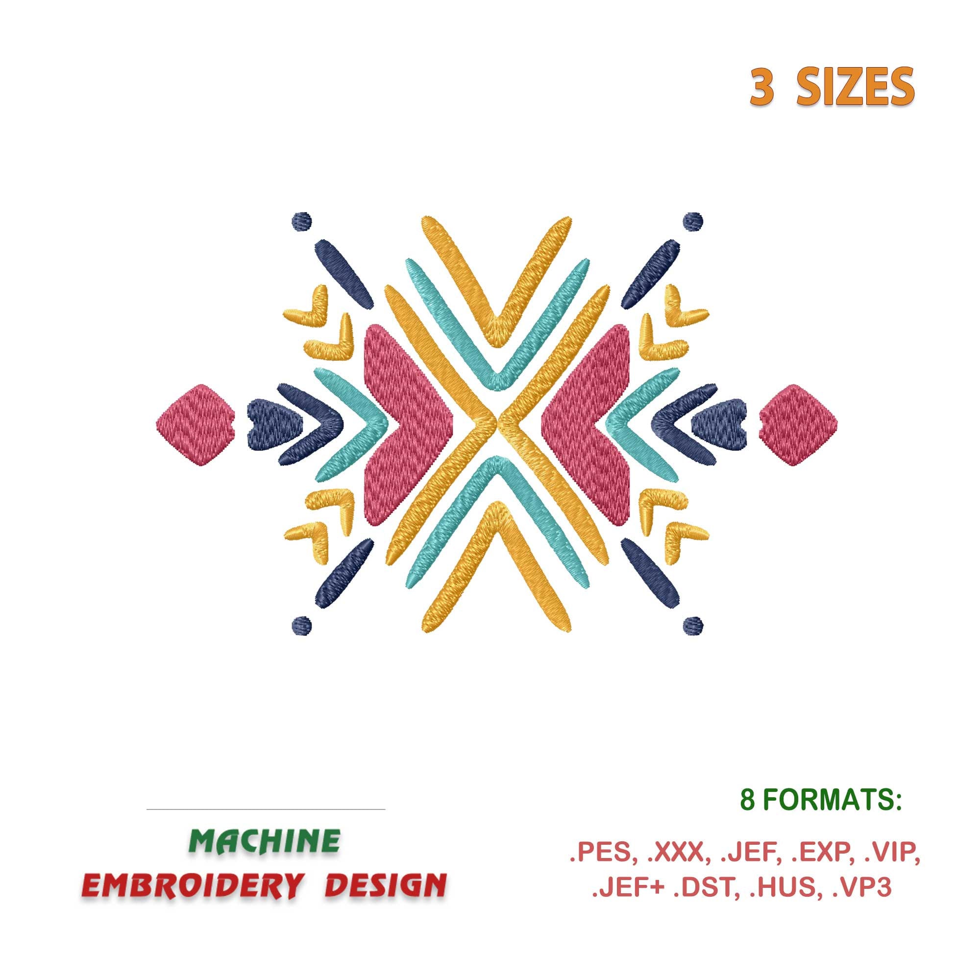 Ethnic Ornament Aztec. Design for Machine Embroidery, Buy and Instantly ...