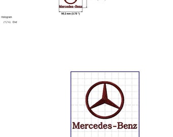 Emblem Car Mercedes - Benz. Machine Embroidery Design