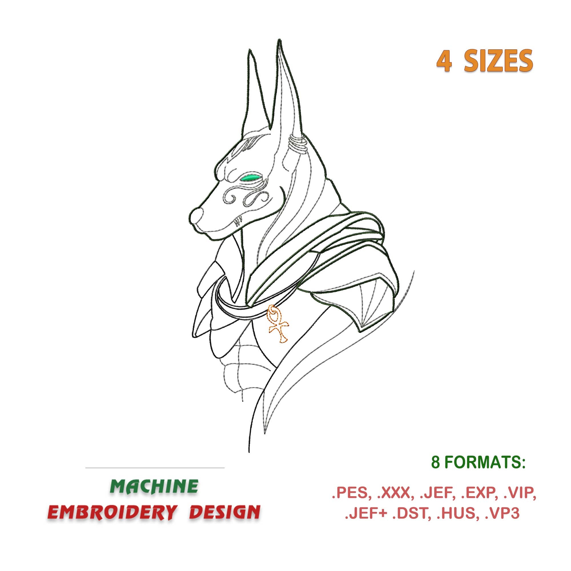 Osiris Design Egyptian God Osiris. Embroidery Design. Files: Pes, Etc. | #013-5 - Etsy
