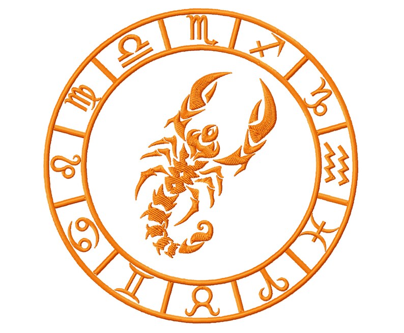 Scorpio Zodiac Sign. Machine Embroidery Design. Instant - Etsy