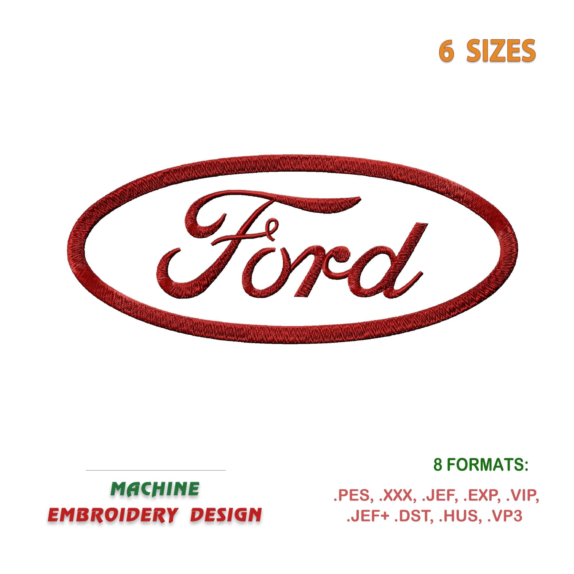 Logo Ford. Automobile Emblem. Machine Embroidery Design. 639-3 - Etsy