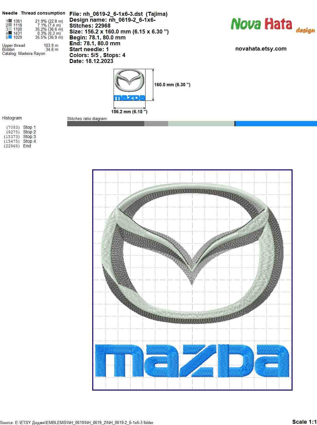 Logo Mazda, Emblema Del Coche. Diseño de bordado a máquina. | #619-2 - Etsy  México, image size:1024x1370