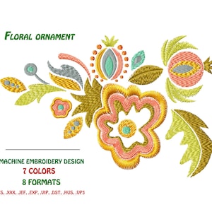 Abstract flower ornament. Machine Embroidery design. Embroidery files. Instant Download. Embroidery digitizing,  for machine embroidery.