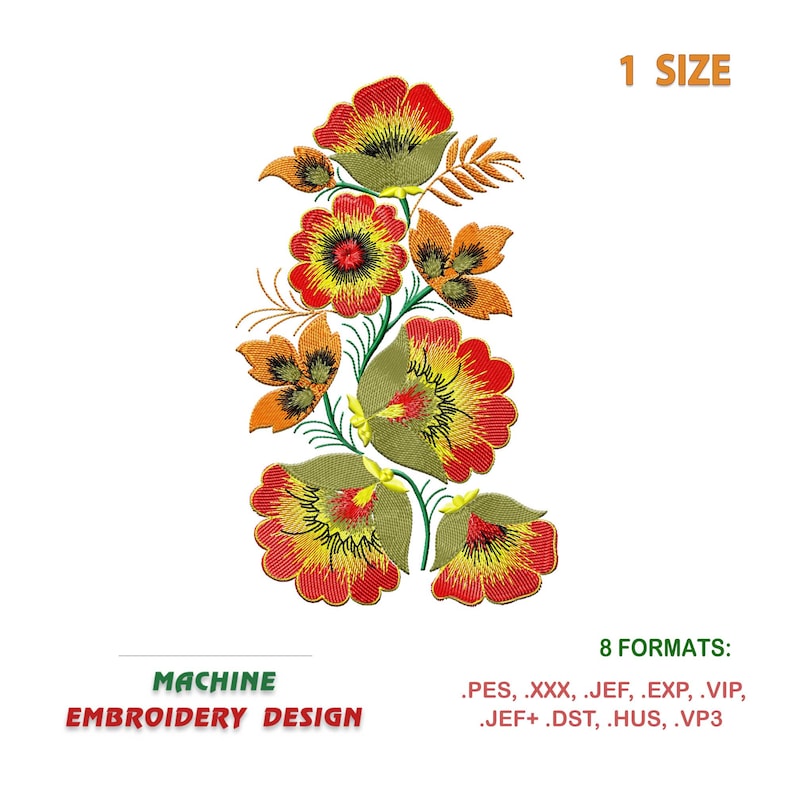 Ethnic floral pattern machine embroidery design NH_0009