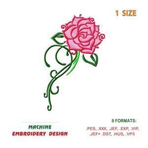 Openwork Rose Flower for decorating clothes. Machine embroidery design, for machines: Brother, Janome, Husqvarna and etc. | NH_0670