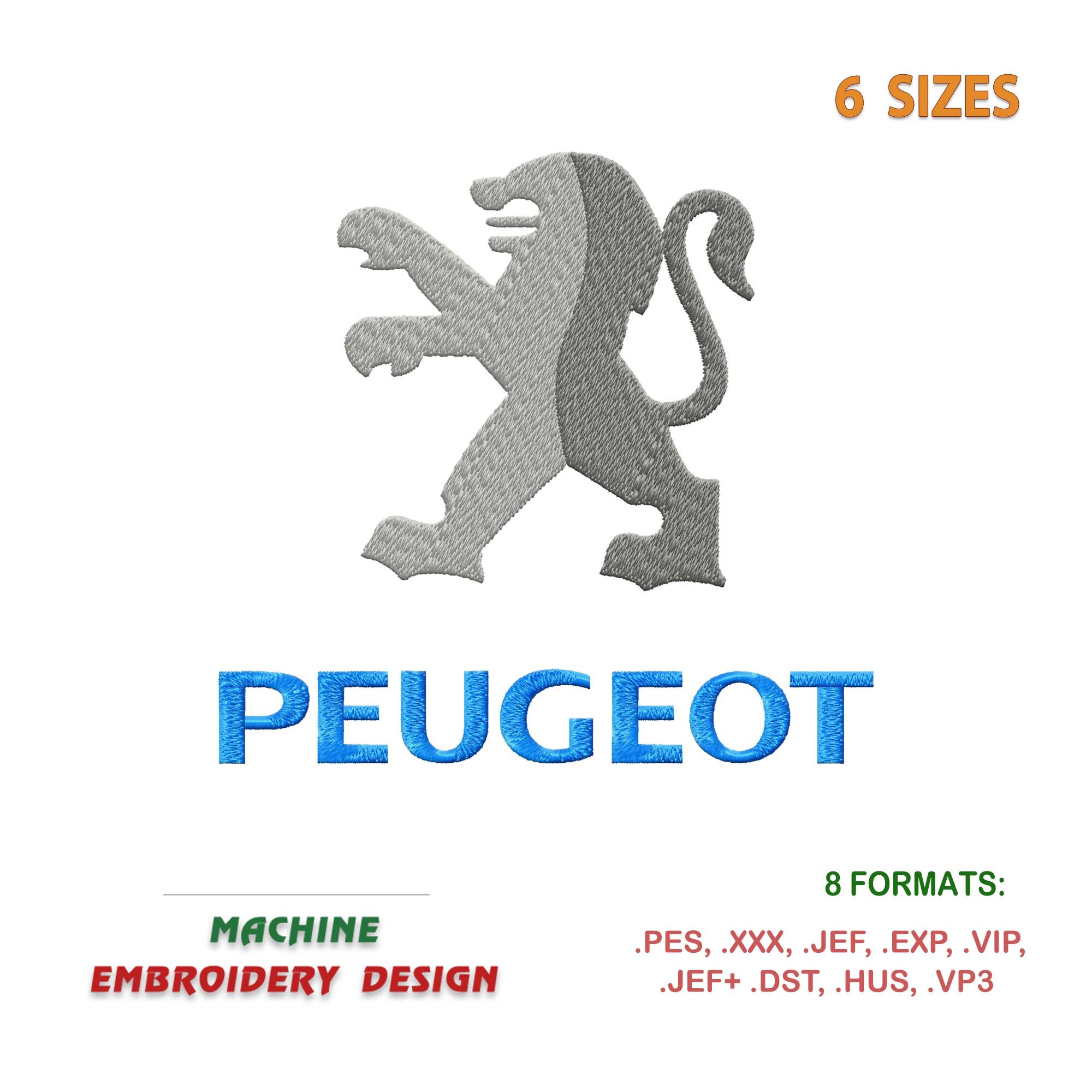 1 x Peugeot Logo 3D Metal Car Badge Sticker Emblem Decal for Peugeot 206  207 2008 301 307 308 3008 407 408 4008 508 5008 etc. (4*4cm)