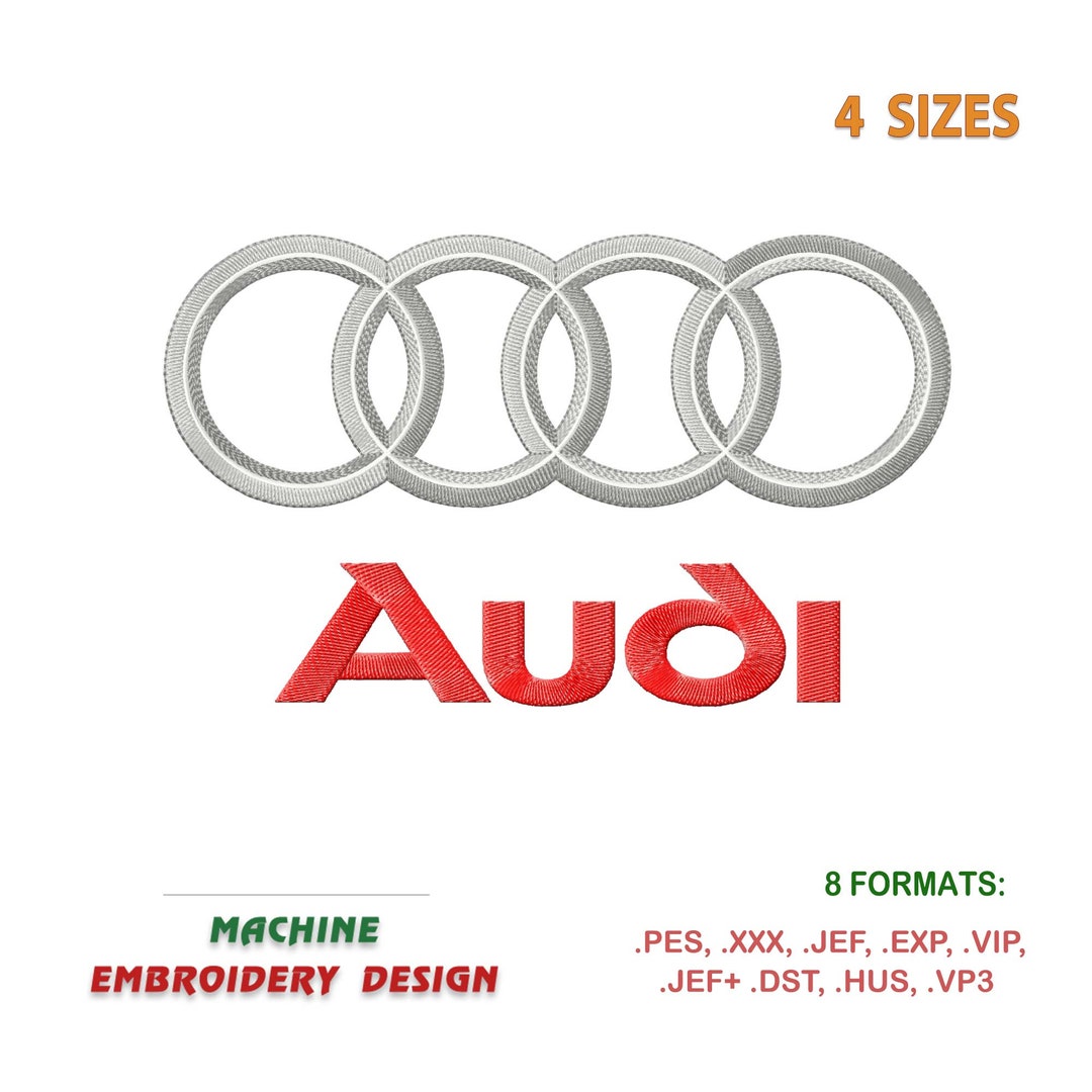 Emblem Car Audi. Machine Embroidery Design. Files: Pes Jef - Etsy