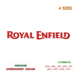 Logo Royal Enfield. Motorcycle emblem. Machine Embroidery design. | #659-3
