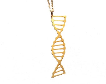 DNA Necklace: Sterling Silver Double Helix, Science Jewelry