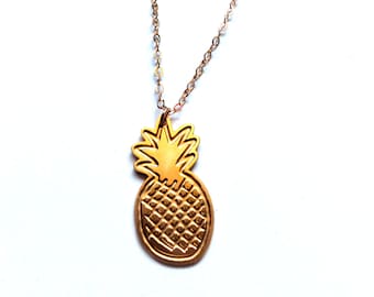 Pineapple Necklace Gold Filled Necklace Pineapple Icon Jewellery Design Logo Jewellery Pineapple Pendant Stylish Fruit Pendant