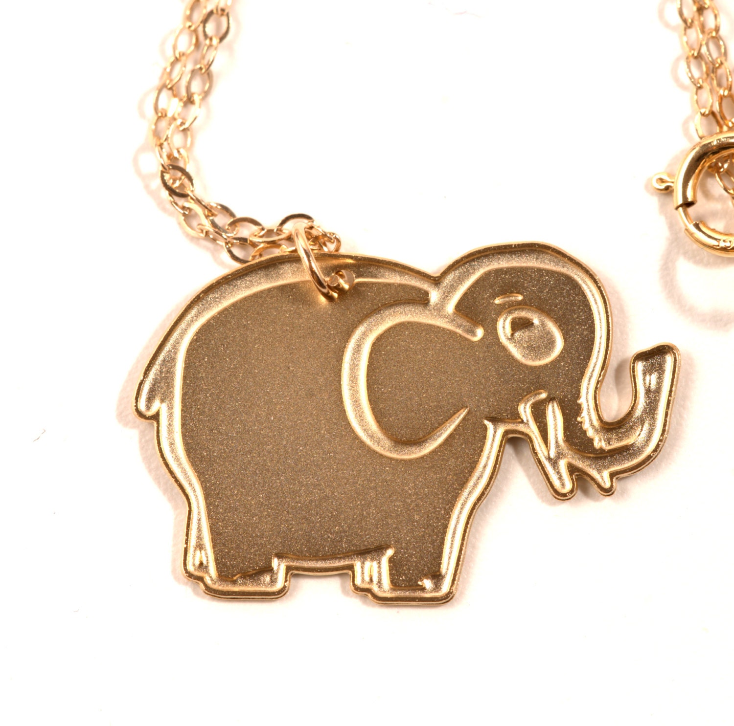 Elephant Necklace Gold Filled Silver Necklace Animal Jewelry - Etsy