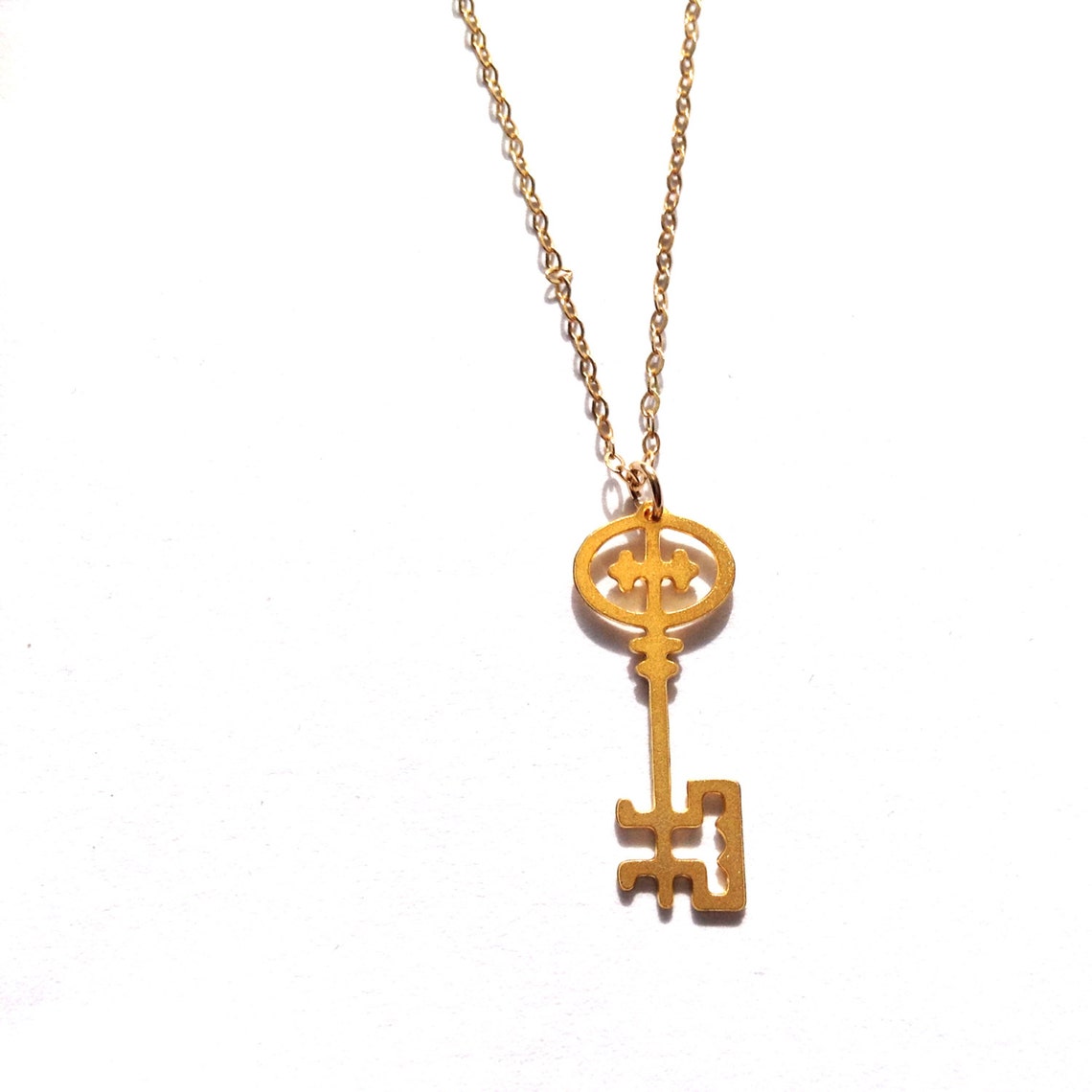 Antique Key Gold and Silver Necklace Tiny Key Treasure - Etsy Israel