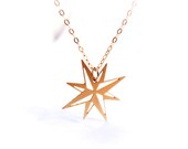 Gold Filled North Star Necklace: Minimalist Icon Pendant